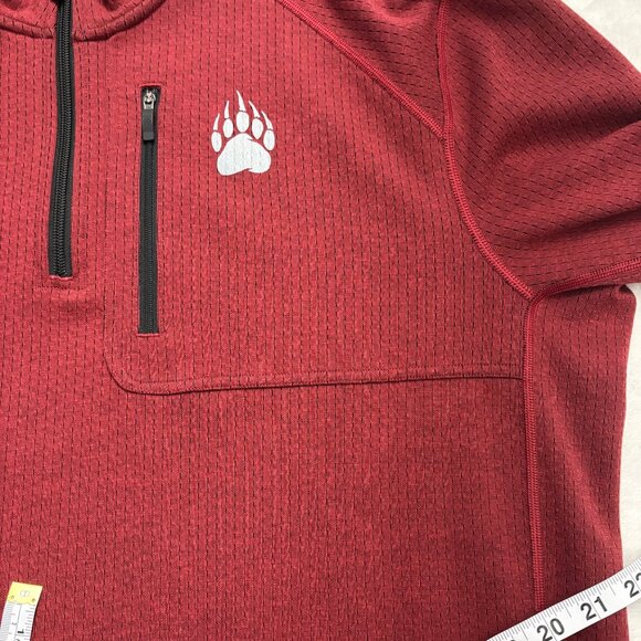 Mens Alaskan Hardgear Red 1/4 Zip Pullover Sweatshirt Standard Fit Size XL - Picture 7 of 10
